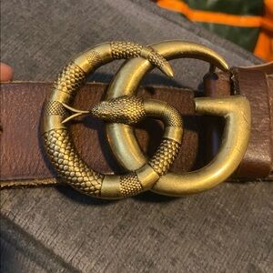Gucci Tan/Cognac Leather Belt Snake